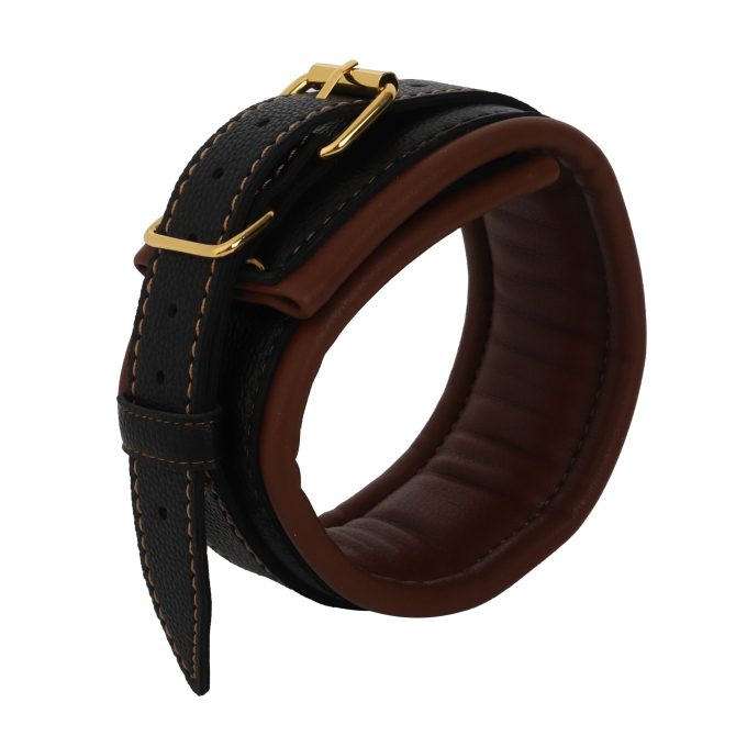 Banoch Collar leash Gold Halsband en Riem cognac bruin met goud bondage 987101702 2 scaled scaled