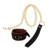 Banoch Collar leash Gold Halsband en Riem cognac bruin met goud bondage 987101702 5 scaled scaled