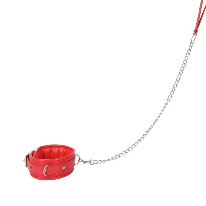 Banoch Collar leash Red Halsband en Riem Rood met zilver bdsm 987101700 11 scaled scaled