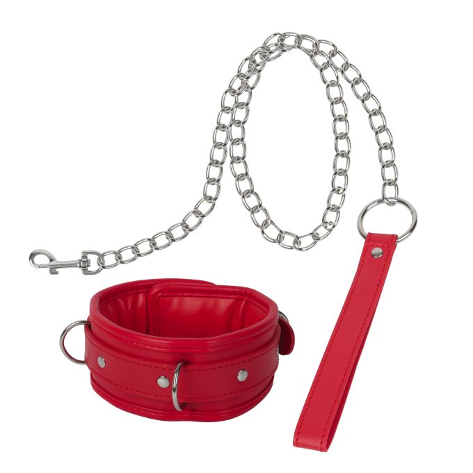Banoch Collar leash Red Halsband en Riem Rood met zilver bdsm 987101700 13 scaled scaled