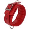 Banoch Collar leash Red Halsband en Riem Rood met zilver bdsm 987101700 3 scaled scaled