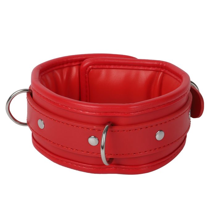 Banoch Collar leash Red Halsband en Riem Rood met zilver bdsm 987101700 6 scaled scaled