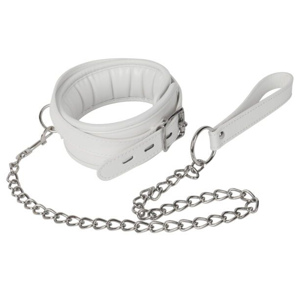 Banoch Collar leash White Halsband en Riem wit imitatieleer bondage 987101766 1 scaled scaled