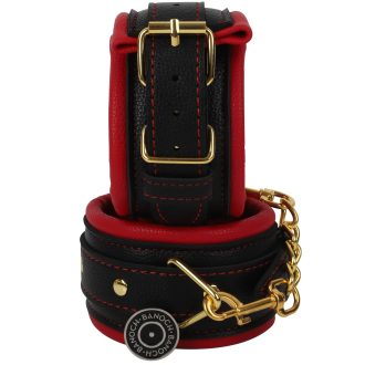 Banoch Handcuff gold rode Handboeien leer met goud bondage 987101375 1 scaled scaled