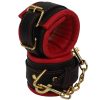 Banoch Handcuff gold rode Handboeien leer met goud bondage 987101375 11 scaled scaled