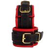 Banoch Handcuff gold rode Handboeien leer met goud bondage 987101375 12 scaled scaled