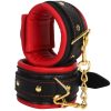 Banoch Handcuff gold rode Handboeien leer met goud bondage 987101375 14 scaled scaled