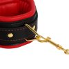 Banoch Handcuff gold rode Handboeien leer met goud bondage 987101375 17 scaled scaled