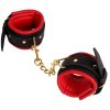 Banoch Handcuff gold rode Handboeien leer met goud bondage 987101375 18 scaled scaled