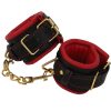 Banoch Handcuff gold rode Handboeien leer met goud bondage 987101375 24 scaled scaled