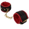 Banoch Handcuff gold rode Handboeien leer met goud bondage 987101375 25 scaled scaled