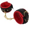 Banoch Handcuff gold rode Handboeien leer met goud bondage 987101375 3 scaled scaled