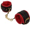 Banoch Handcuff gold rode Handboeien leer met goud bondage 987101375 7 scaled scaled