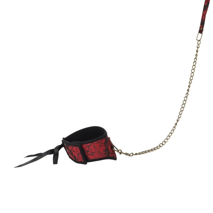 Banoch posture Collar leash Courtesan Red halsband met riem rood bdsm 987101790 5 scaled scaled