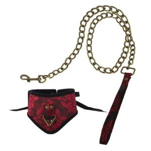 Banoch posture Collar leash Courtesan Red halsband met riem rood bdsm 987101790 6 scaled scaled