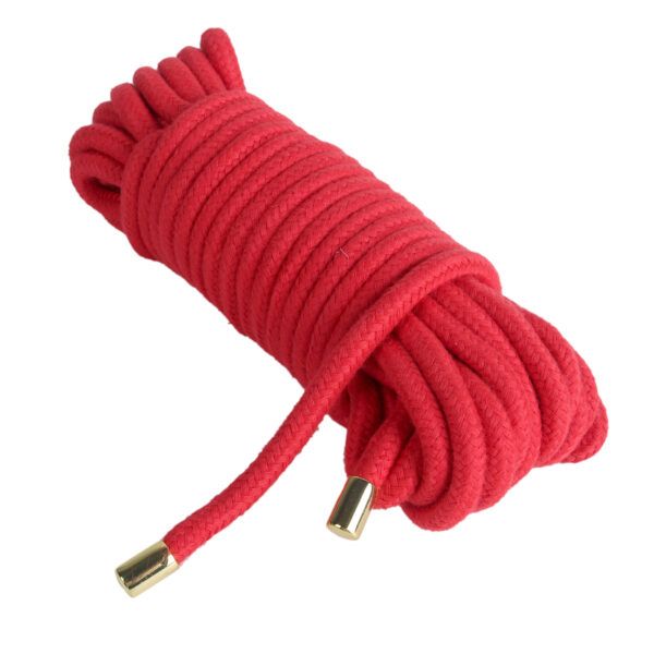 Banoch Bondagetouw extra zacht 10 meter rood & zwart in opbergtas (13) Banoch Bondagetouw extra zacht 10 meter rood & zwart in opbergtas (13)