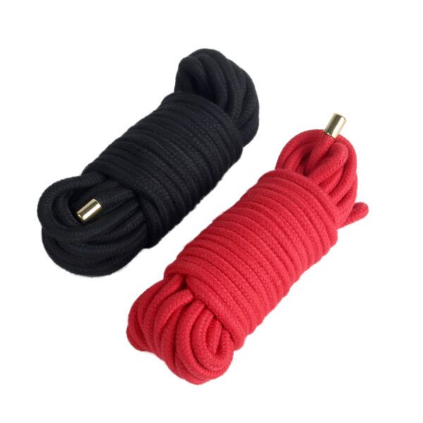 Banoch Bondagetouw extra zacht 10 meter rood & zwart in opbergtas (6) Banoch Bondagetouw extra zacht 10 meter rood & zwart in opbergtas (6)