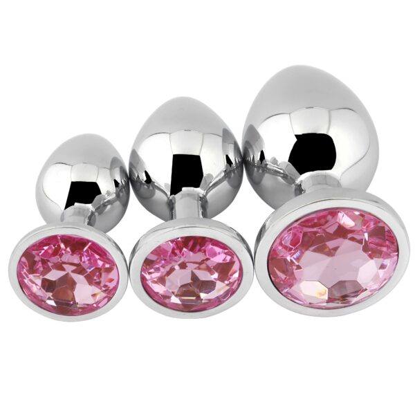 Banoch Buttplug Aurora pink Small Metalen buttplug Diamant steen roze 987102249 10 scaled scaled