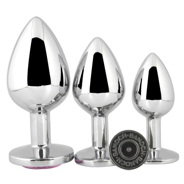 Banoch Buttplug Aurora pink Small Metalen buttplug Diamant steen roze 987102249 8 scaled scaled