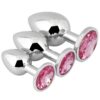 Banoch Buttplug Aurora pink Small Metalen buttplug Diamant steen roze 987102249 9 scaled scaled