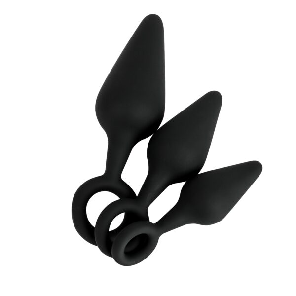 Banoch Buttplug set pull up trio ring zwart Siliconen 98710964 6 scaled scaled
