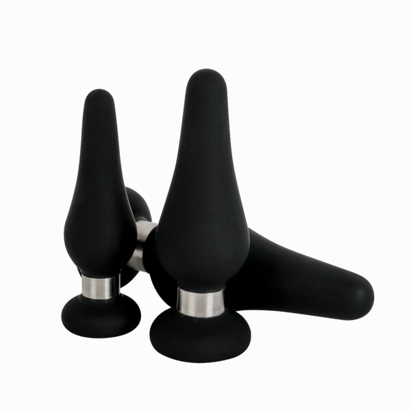 Banoch Buttplug set ring luxe Siliconen zwart 3 delig 987101955 4 scaled scaled