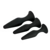 Banoch Buttplug set sleek trio zwart Siliconen Zuignap 98710956 2 scaled scaled