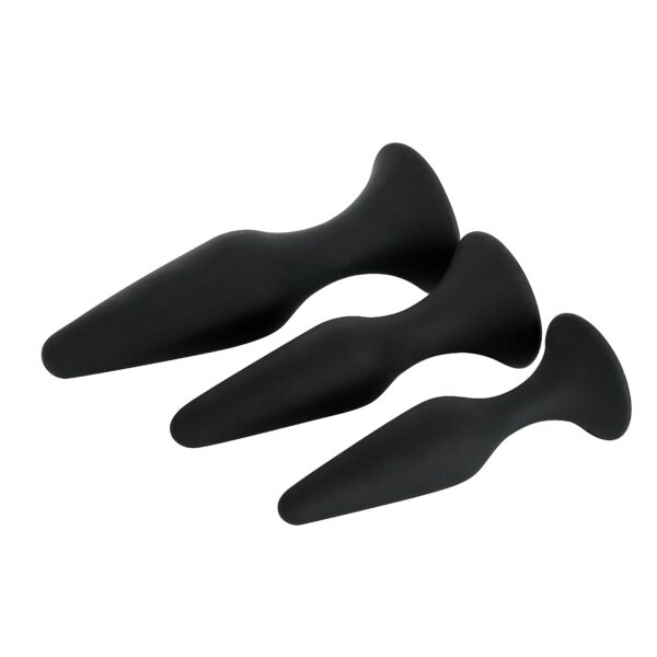 Banoch Buttplug set sleek trio zwart Siliconen Zuignap 98710956 2 scaled scaled