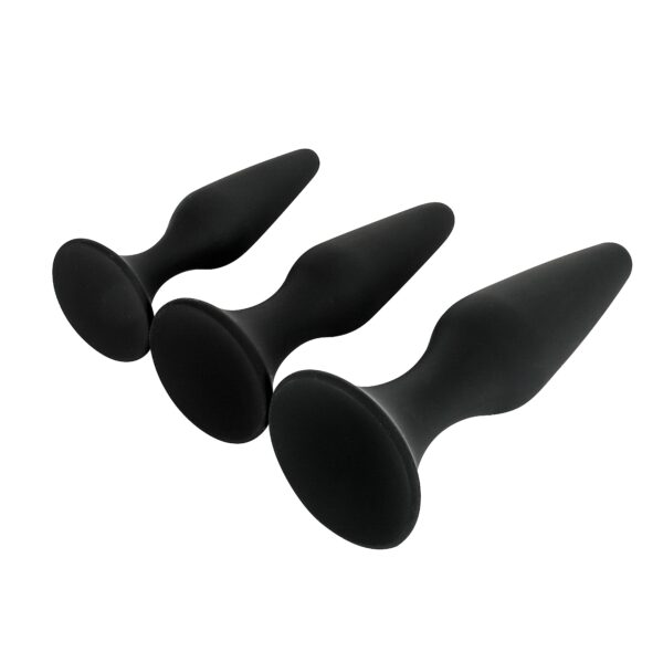 Banoch Buttplug set sleek trio zwart Siliconen Zuignap 98710956 3 scaled scaled