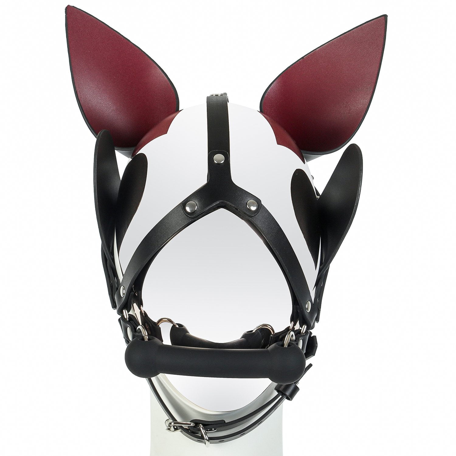 Mask Horseplay - zwart - pu Leer pony play bit gag masker - Banoch