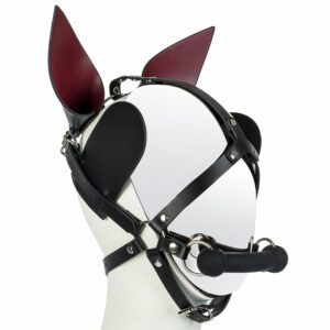 Banoch Mask Horseplay zwart pu Leer ponyplay bit gag masker 987101988 2