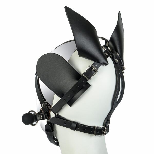 Banoch Mask Horseplay zwart pu Leer ponyplay bit gag masker 987101988 4