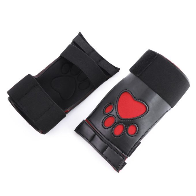 Banoch Perrito Mittones dog paws PU Leer rood Voetje puppy play 987102248 vs 2
