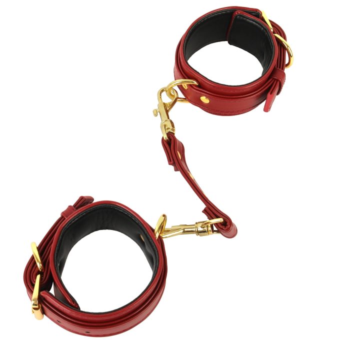 Banoch handboeien van pu leer bruin goud bondage 987102332 4 scaled scaled