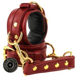 Banoch handboeien van pu leer bruin goud bondage 987102332 6 scaled scaled