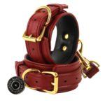 Banoch handboeien van pu leer bruin goud bondage 987102332 7 scaled scaled