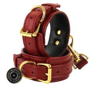Banoch handboeien van pu leer bruin goud bondage 987102332 7 scaled scaled