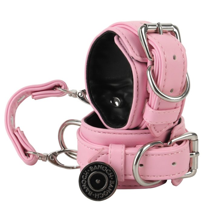 Banoch handboeien van pu leer roze zwart bondage 987102328 1 scaled scaled