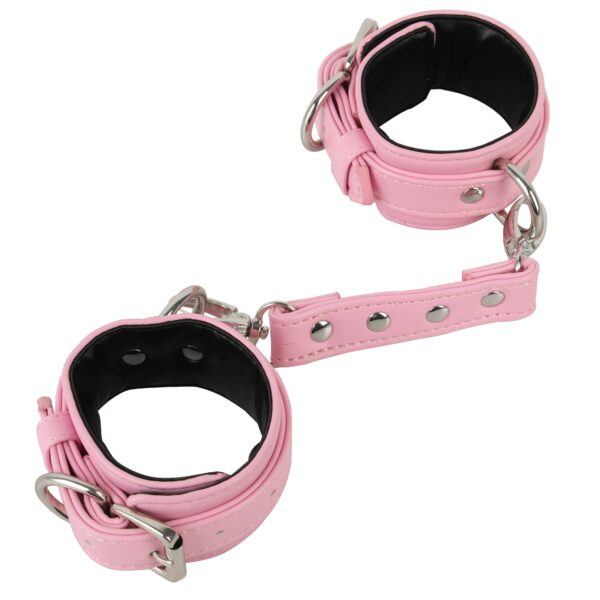Banoch handboeien van pu leer roze zwart bondage 987102328 3 scaled scaled