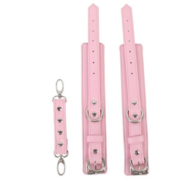 Banoch handboeien van pu leer roze zwart bondage 987102328 5 scaled scaled