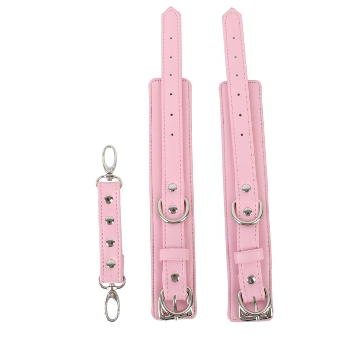 Banoch handboeien van pu leer roze zwart bondage 987102328 5 scaled scaled