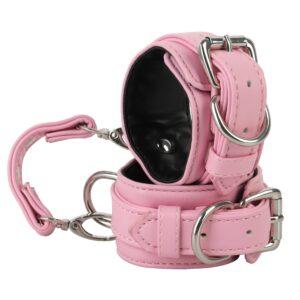 Banoch handboeien van pu leer roze zwart bondage 987102328 6 scaled scaled
