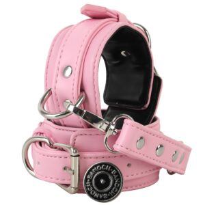 Banoch handboeien van pu leer roze zwart bondage 987102328 7 scaled scaled