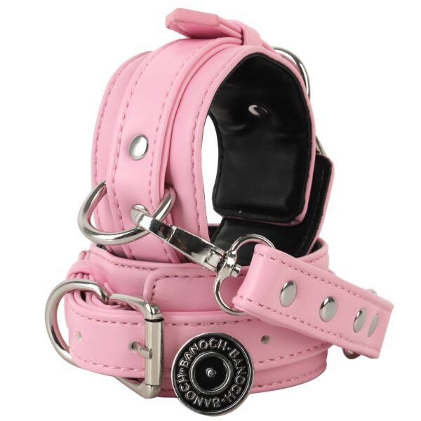 Banoch handboeien van pu leer roze zwart bondage 987102328 7 scaled scaled