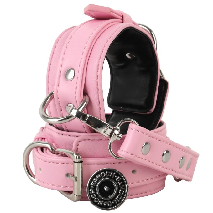 Banoch handboeien van pu leer roze zwart bondage 987102328 7 scaled scaled