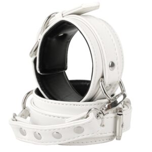 Banoch handboeien van pu leer wit zwart bondage 987102336 2 scaled scaled