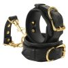 Banoch handboeien van pu leer zwart goud bondage 987102326 2 scaled scaled