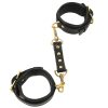 Banoch handboeien van pu leer zwart goud bondage 987102326 4 scaled scaled