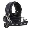 Banoch handboeien van pu leer zwart zilver bondage 987102334 1 scaled scaled
