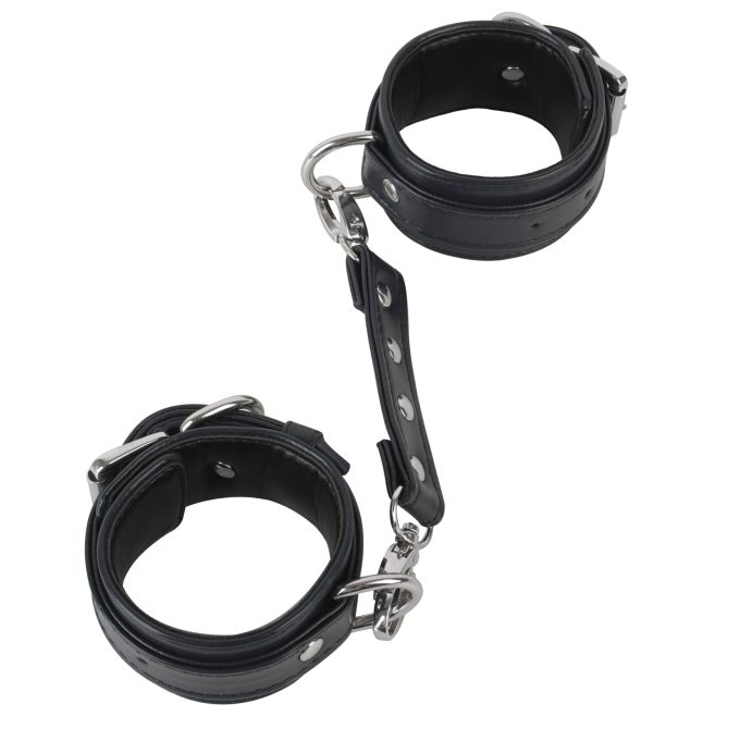 Banoch handboeien van pu leer zwart zilver bondage 987102334 10 scaled scaled